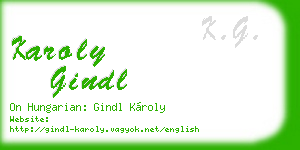 karoly gindl business card